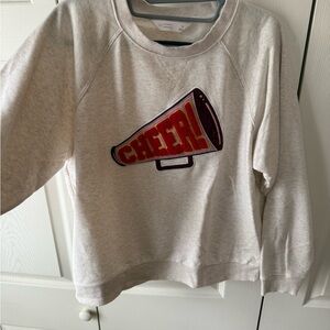 Lauren Conrad Sweatshirt with 'CHEER!' Megaphone Graphic